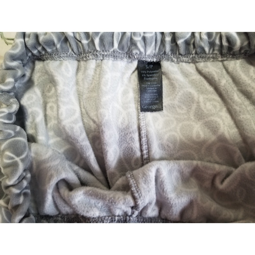 George Women's Textured Stretch‎ Microfleece 2-Piece Pajamas Set, Small, Grey - Picture 12 of 13